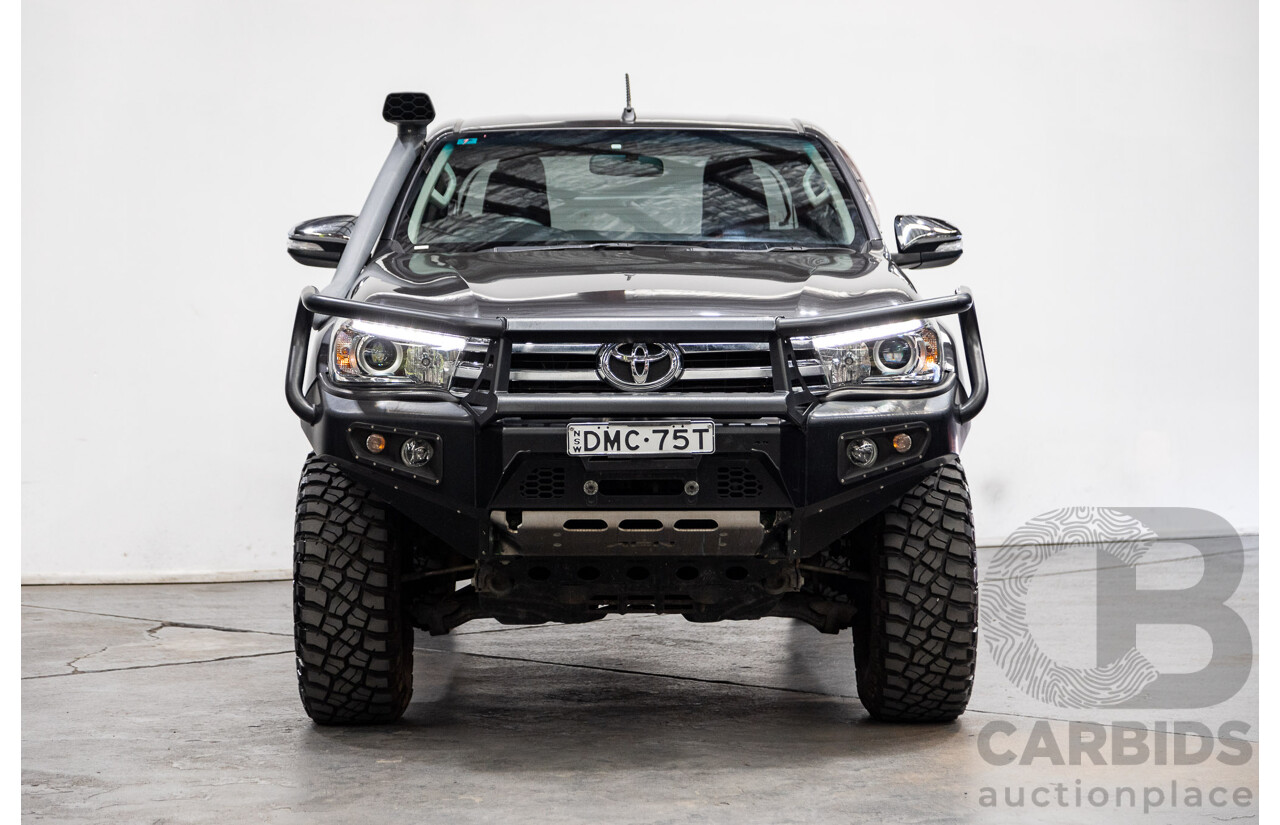 02/2017 Toyota Hilux SR5 4x4 GUN126R Extra Cab Utility Grey Turbo Diesel 2.8L