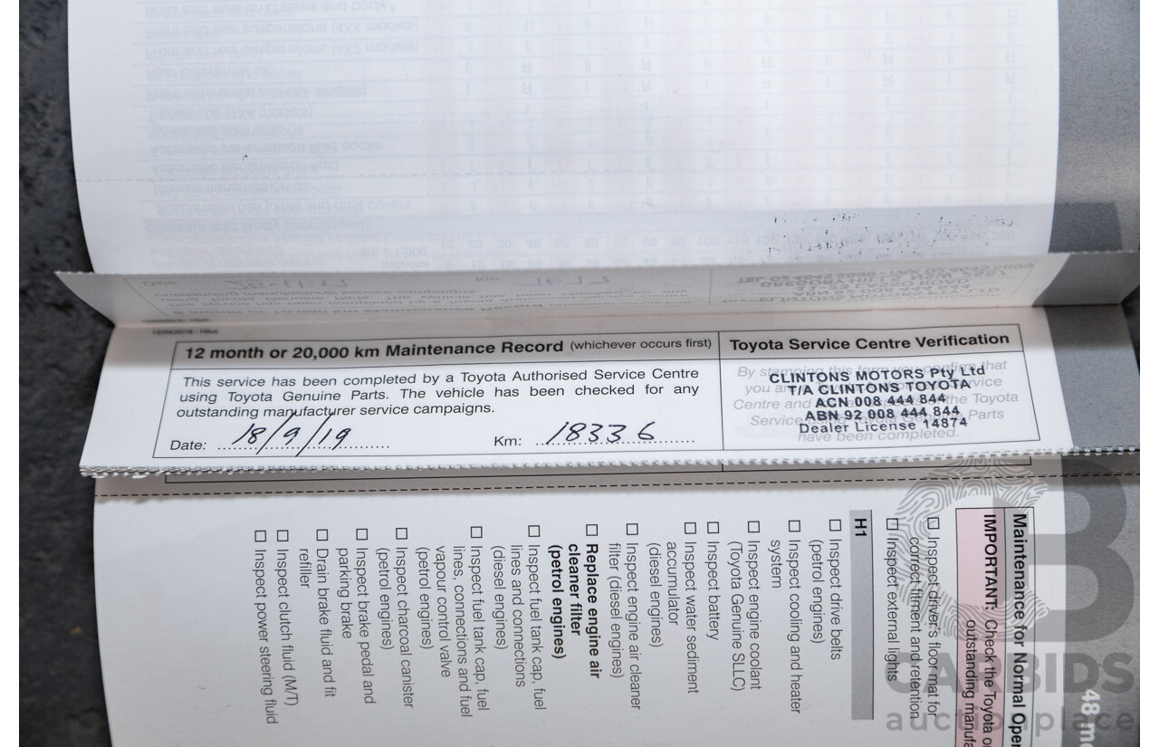 02/2017 Toyota Hilux SR5 4x4 GUN126R Extra Cab Utility Grey Turbo Diesel 2.8L