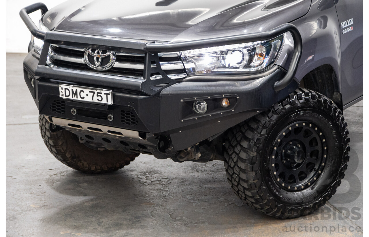 02/2017 Toyota Hilux SR5 4x4 GUN126R Extra Cab Utility Grey Turbo Diesel 2.8L