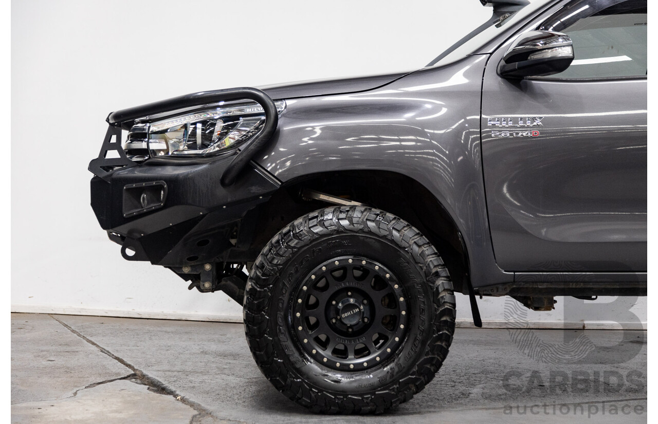 02/2017 Toyota Hilux SR5 4x4 GUN126R Extra Cab Utility Grey Turbo Diesel 2.8L