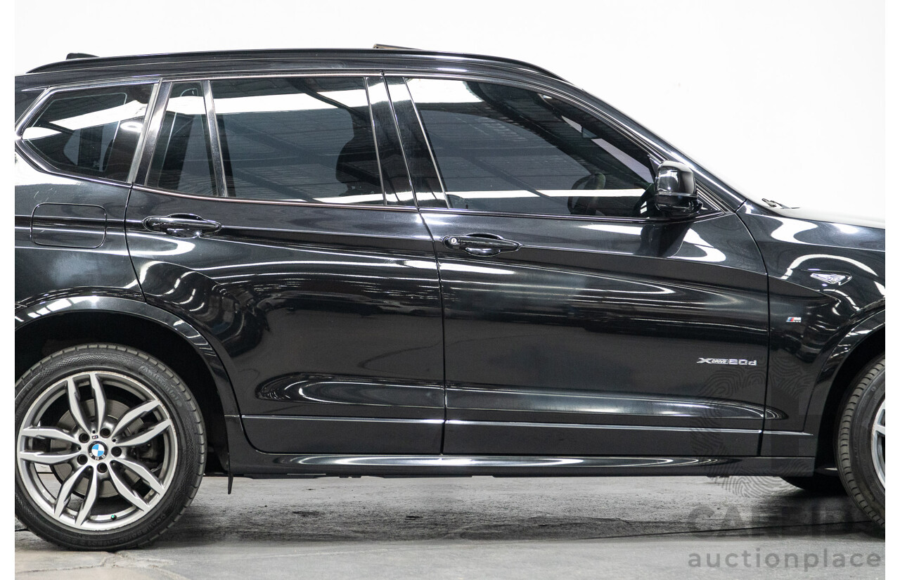 08/2015 BMW X3 xDrive20d (4x4) F25 MY15 4D Wagon Sapphire Black Metallic Turbo Diesel 2.0L