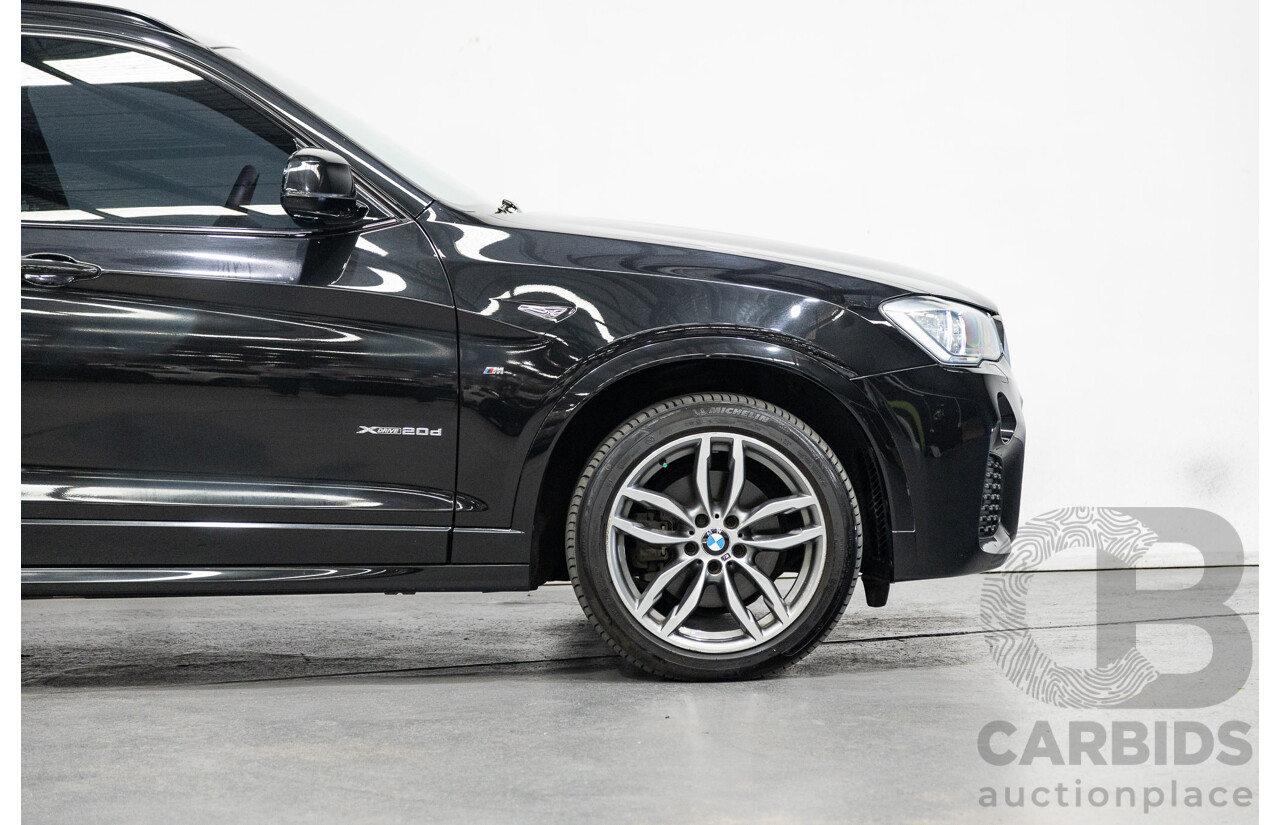 08/2015 BMW X3 xDrive20d (4x4) F25 MY15 4D Wagon Sapphire Black Metallic Turbo Diesel 2.0L