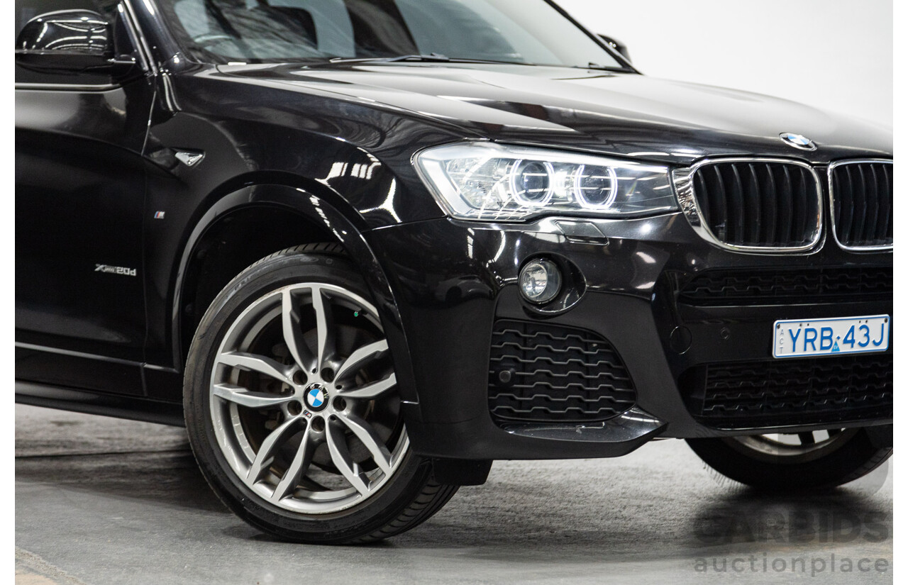 08/2015 BMW X3 xDrive20d (4x4) F25 MY15 4D Wagon Sapphire Black Metallic Turbo Diesel 2.0L