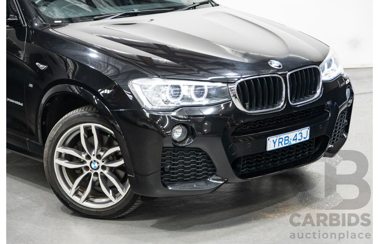 08/2015 BMW X3 xDrive20d (4x4) F25 MY15 4D Wagon Sapphire Black Metallic Turbo Diesel 2.0L