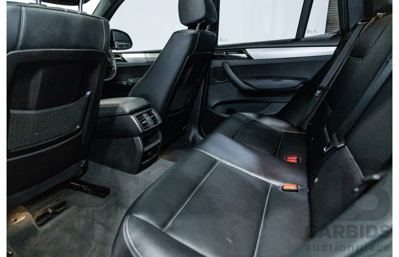 08/2015 BMW X3 xDrive20d (4x4) F25 MY15 4D Wagon Sapphire Black Metallic Turbo Diesel 2.0L