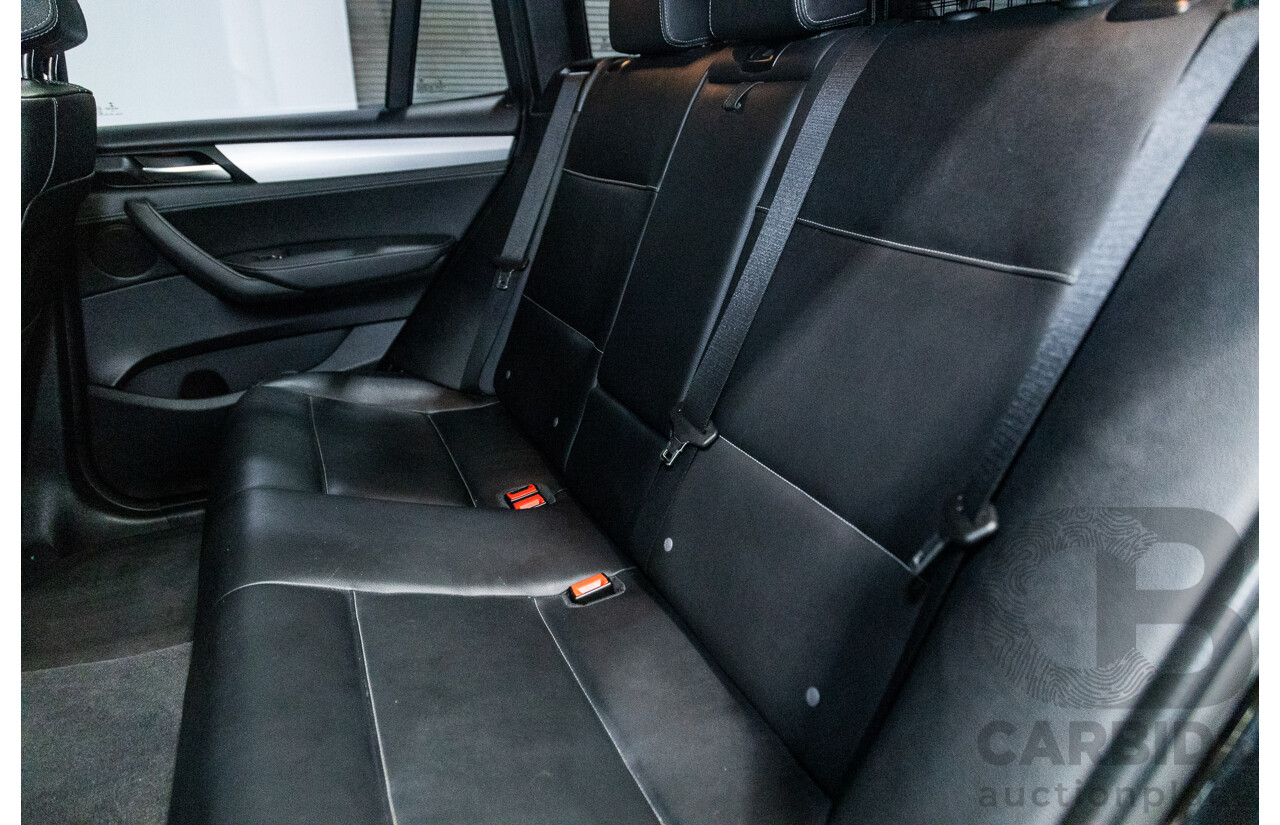 08/2015 BMW X3 xDrive20d (4x4) F25 MY15 4D Wagon Sapphire Black Metallic Turbo Diesel 2.0L