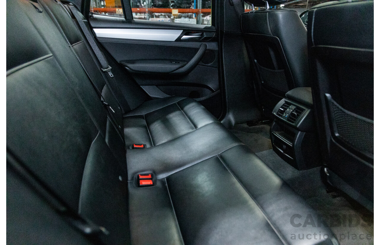 08/2015 BMW X3 xDrive20d (4x4) F25 MY15 4D Wagon Sapphire Black Metallic Turbo Diesel 2.0L