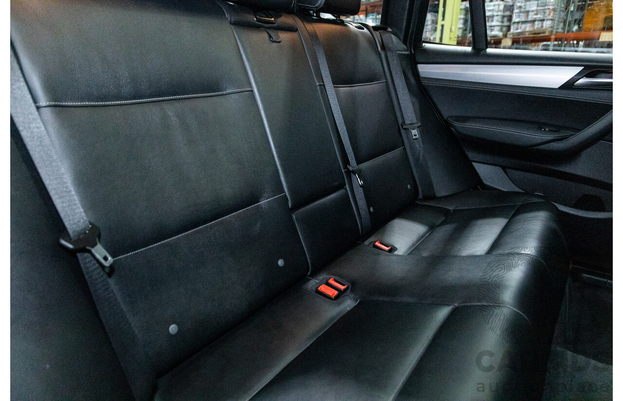 08/2015 BMW X3 xDrive20d (4x4) F25 MY15 4D Wagon Sapphire Black Metallic Turbo Diesel 2.0L