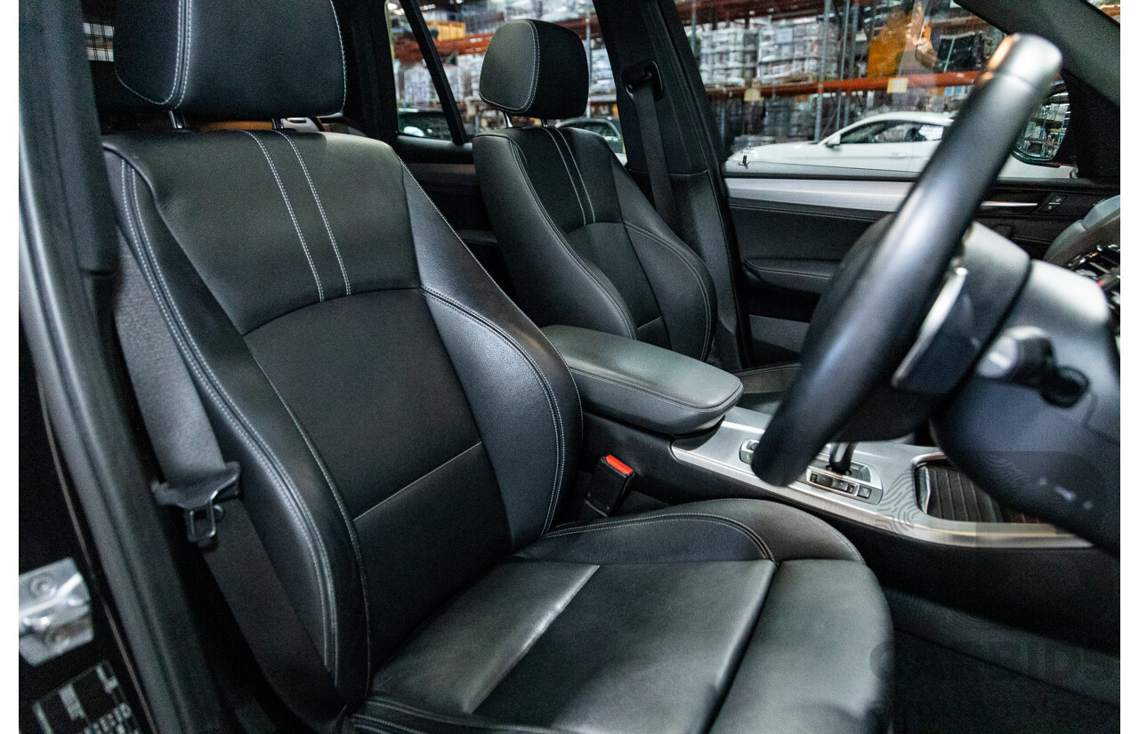 08/2015 BMW X3 xDrive20d (4x4) F25 MY15 4D Wagon Sapphire Black Metallic Turbo Diesel 2.0L