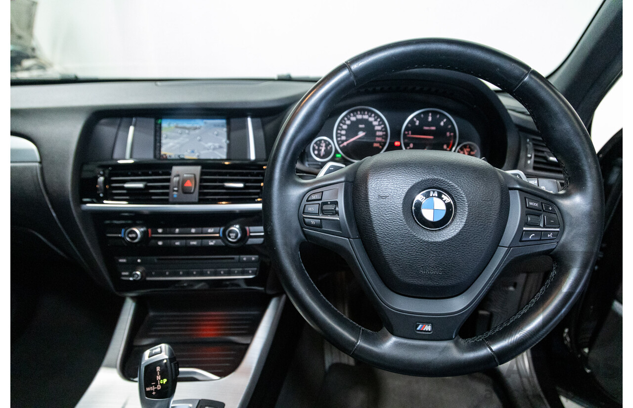 08/2015 BMW X3 xDrive20d (4x4) F25 MY15 4D Wagon Sapphire Black Metallic Turbo Diesel 2.0L