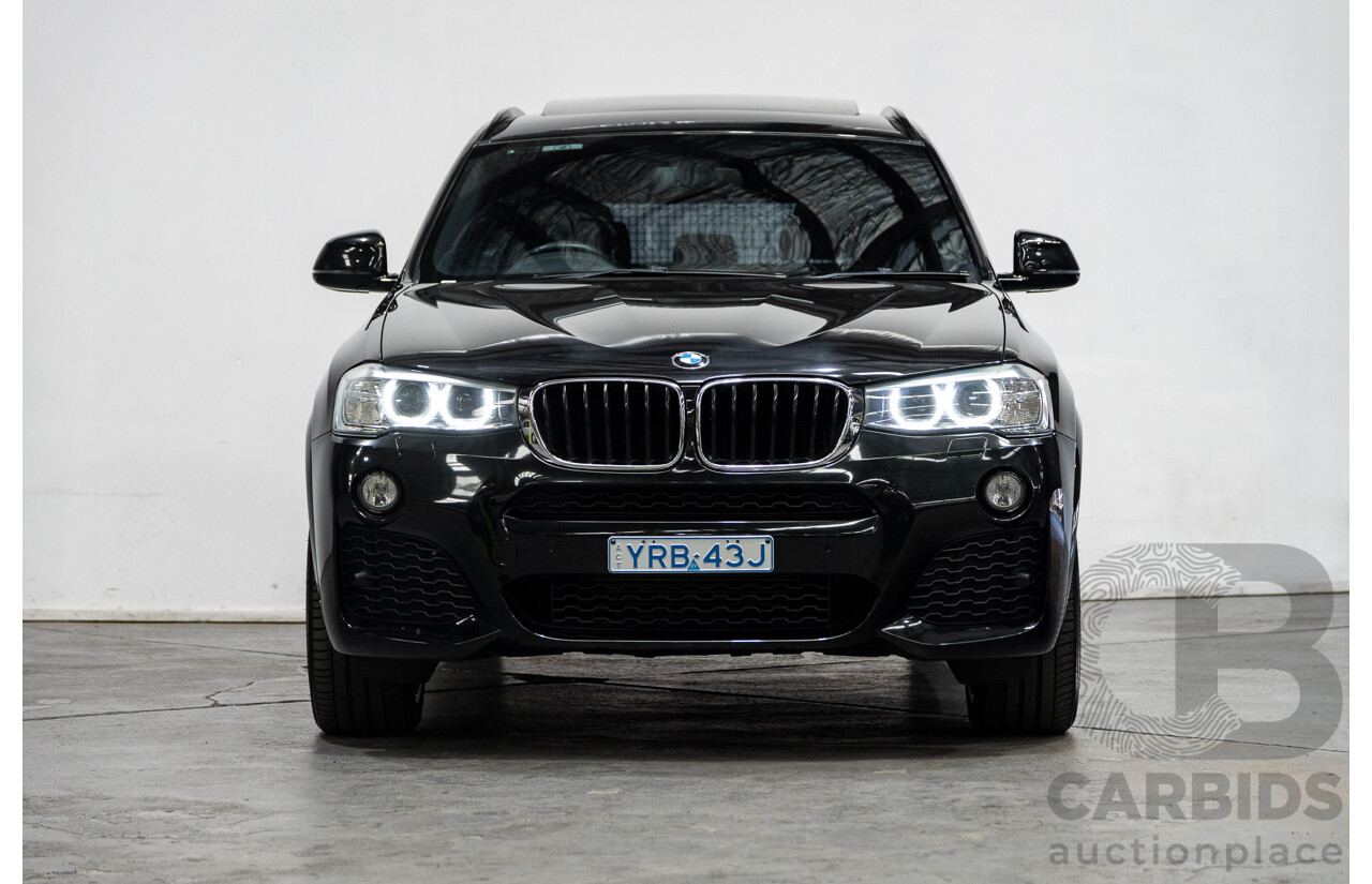 08/2015 BMW X3 xDrive20d (4x4) F25 MY15 4D Wagon Sapphire Black Metallic Turbo Diesel 2.0L