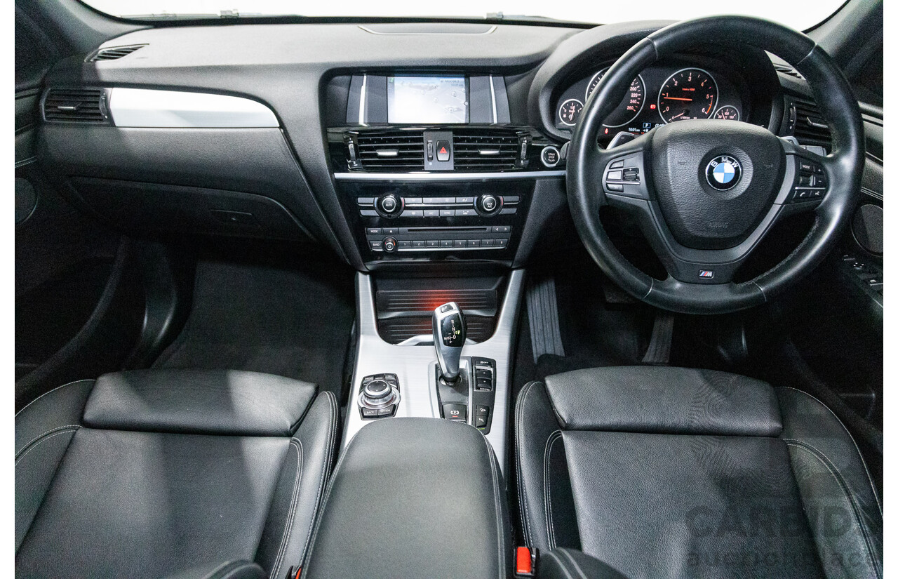 08/2015 BMW X3 xDrive20d (4x4) F25 MY15 4D Wagon Sapphire Black Metallic Turbo Diesel 2.0L
