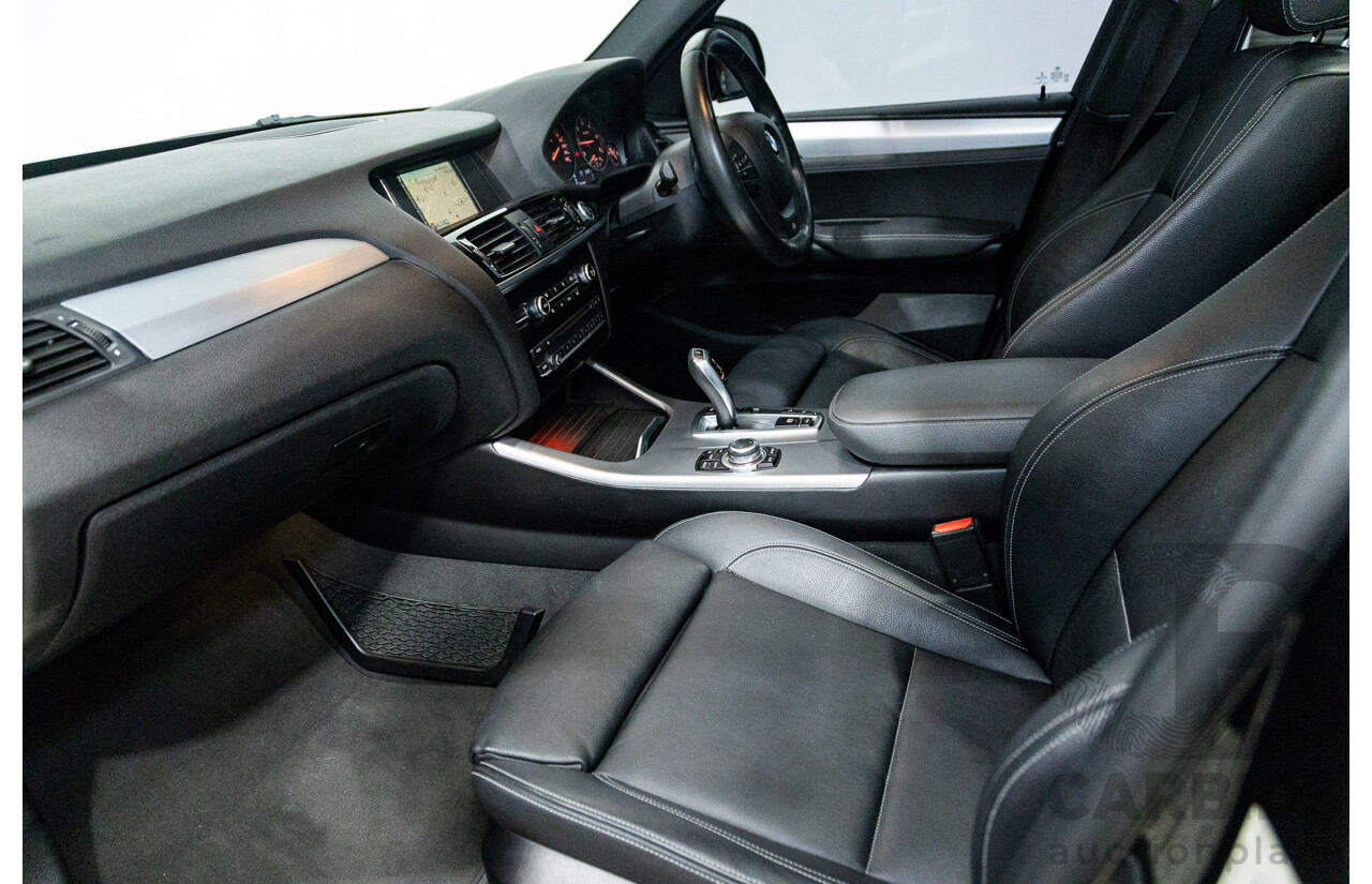 08/2015 BMW X3 xDrive20d (4x4) F25 MY15 4D Wagon Sapphire Black Metallic Turbo Diesel 2.0L