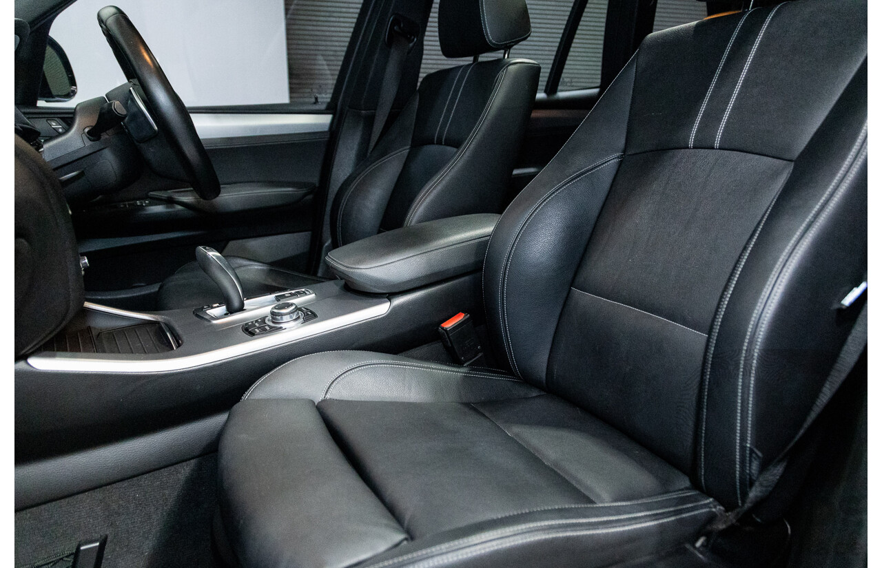 08/2015 BMW X3 xDrive20d (4x4) F25 MY15 4D Wagon Sapphire Black Metallic Turbo Diesel 2.0L