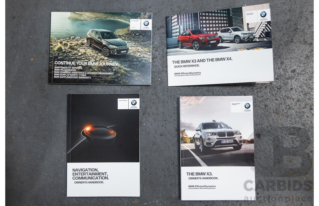 08/2015 BMW X3 xDrive20d (4x4) F25 MY15 4D Wagon Sapphire Black Metallic Turbo Diesel 2.0L