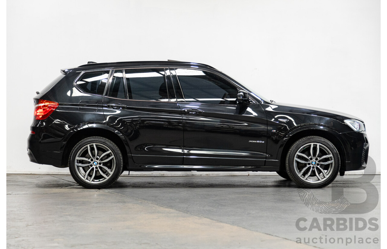 08/2015 BMW X3 xDrive20d (4x4) F25 MY15 4D Wagon Sapphire Black Metallic Turbo Diesel 2.0L