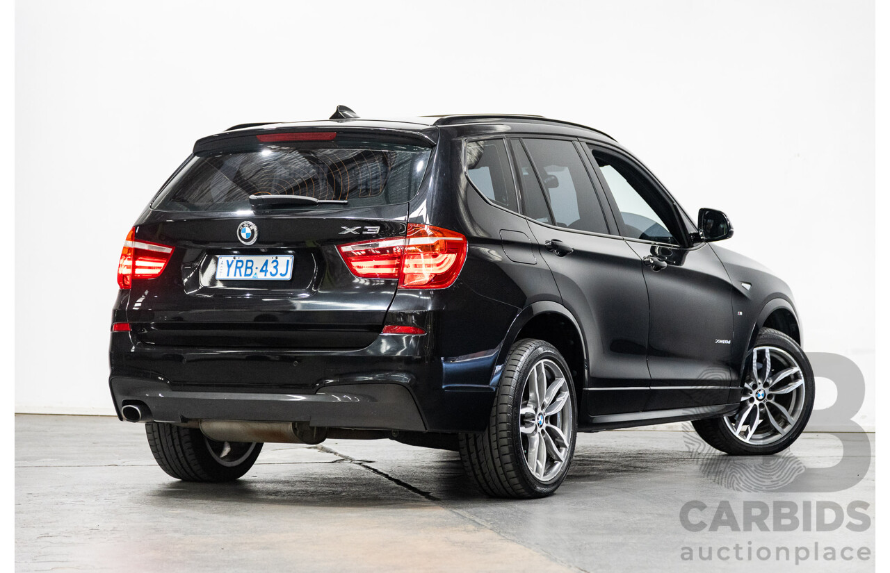 08/2015 BMW X3 xDrive20d (4x4) F25 MY15 4D Wagon Sapphire Black Metallic Turbo Diesel 2.0L