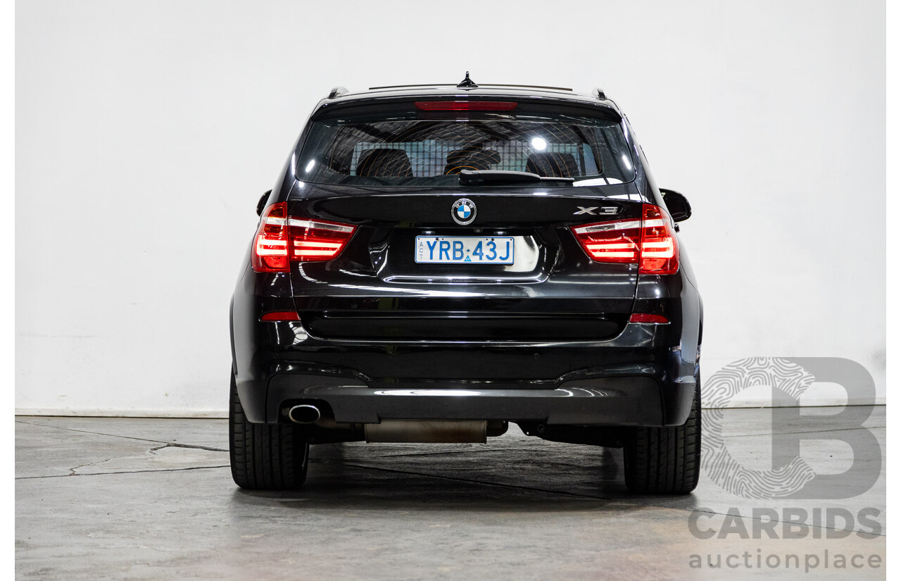 08/2015 BMW X3 xDrive20d (4x4) F25 MY15 4D Wagon Sapphire Black Metallic Turbo Diesel 2.0L