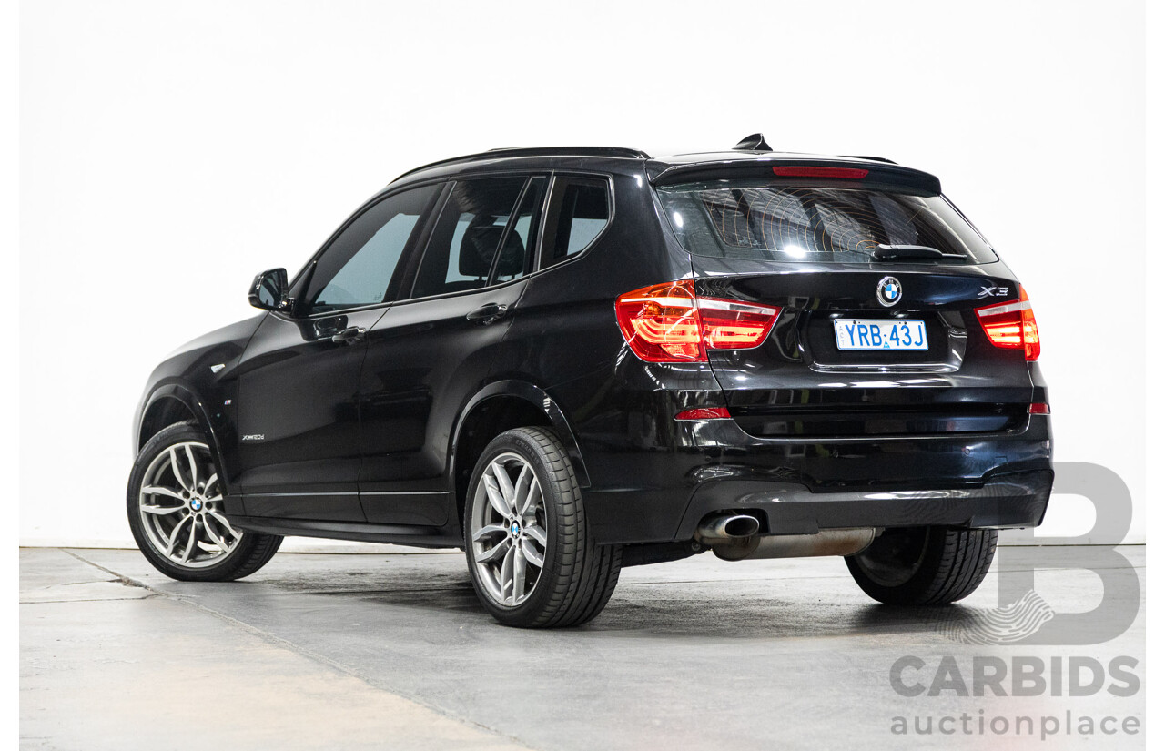 08/2015 BMW X3 xDrive20d (4x4) F25 MY15 4D Wagon Sapphire Black Metallic Turbo Diesel 2.0L