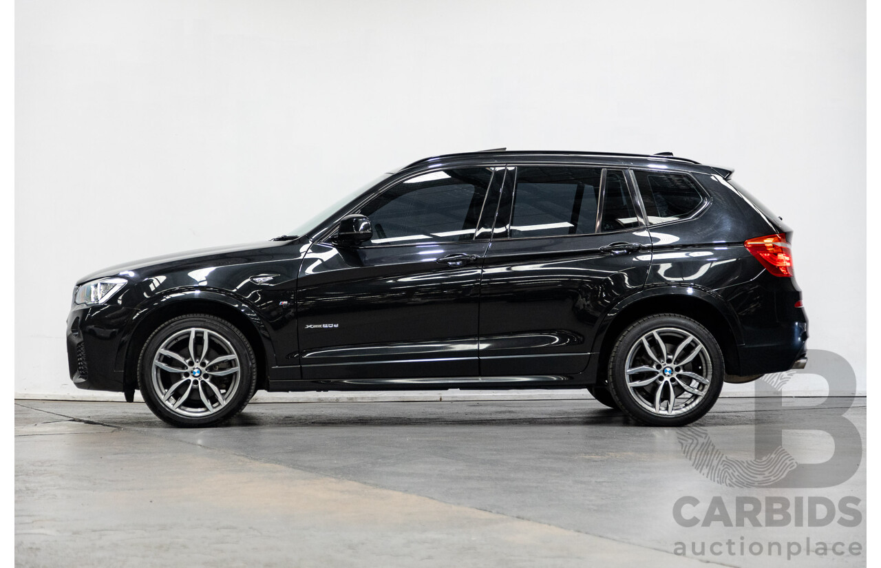 08/2015 BMW X3 xDrive20d (4x4) F25 MY15 4D Wagon Sapphire Black Metallic Turbo Diesel 2.0L