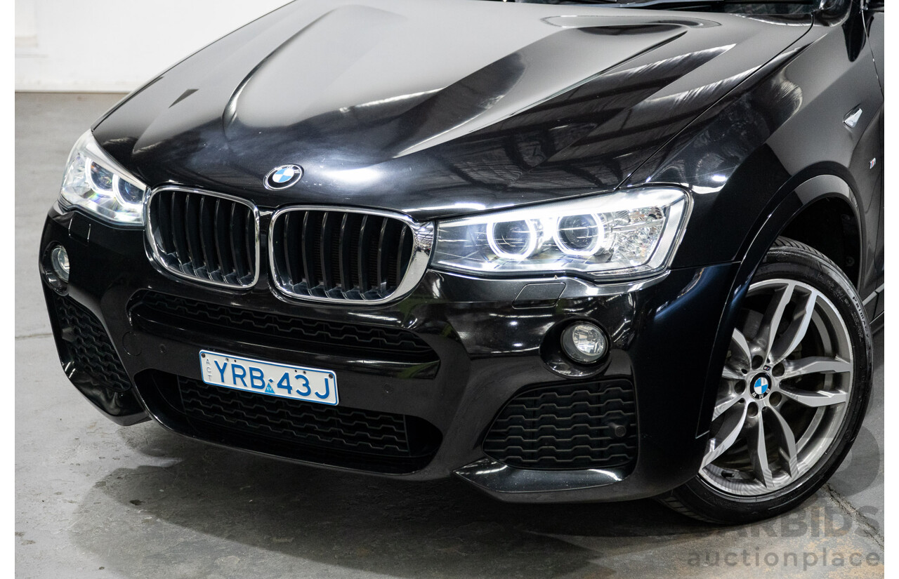 08/2015 BMW X3 xDrive20d (4x4) F25 MY15 4D Wagon Sapphire Black Metallic Turbo Diesel 2.0L