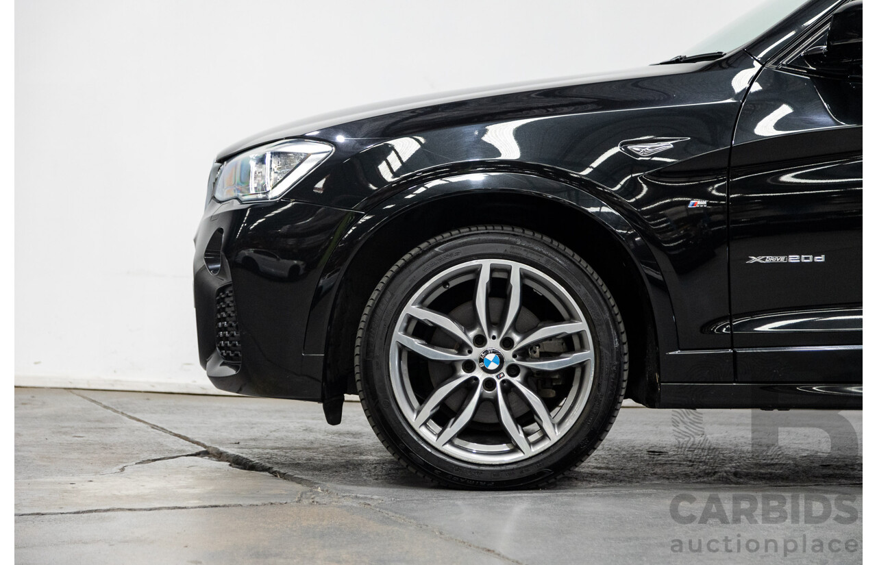 08/2015 BMW X3 xDrive20d (4x4) F25 MY15 4D Wagon Sapphire Black Metallic Turbo Diesel 2.0L