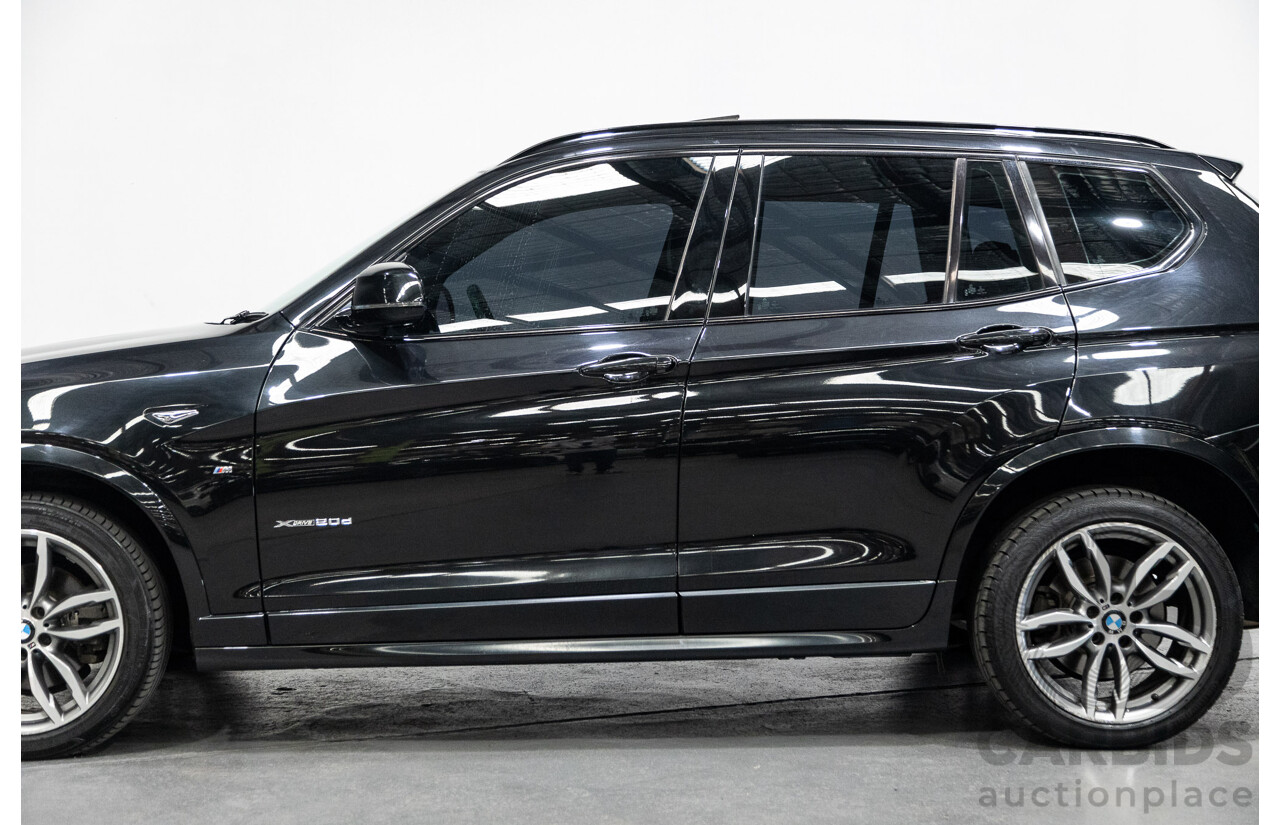 08/2015 BMW X3 xDrive20d (4x4) F25 MY15 4D Wagon Sapphire Black Metallic Turbo Diesel 2.0L
