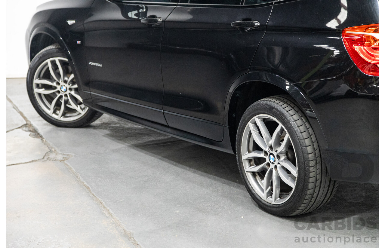 08/2015 BMW X3 xDrive20d (4x4) F25 MY15 4D Wagon Sapphire Black Metallic Turbo Diesel 2.0L