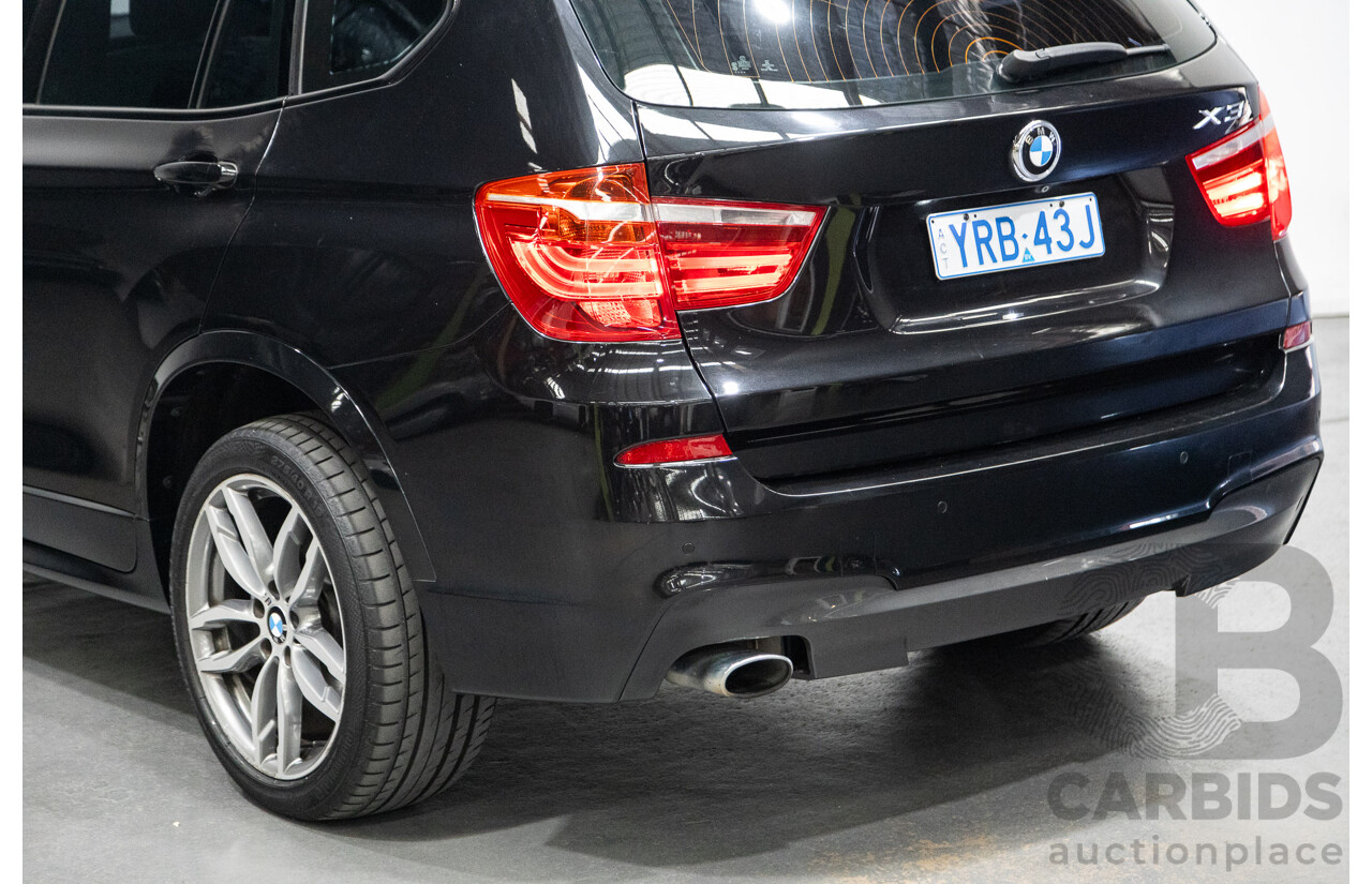 08/2015 BMW X3 xDrive20d (4x4) F25 MY15 4D Wagon Sapphire Black Metallic Turbo Diesel 2.0L