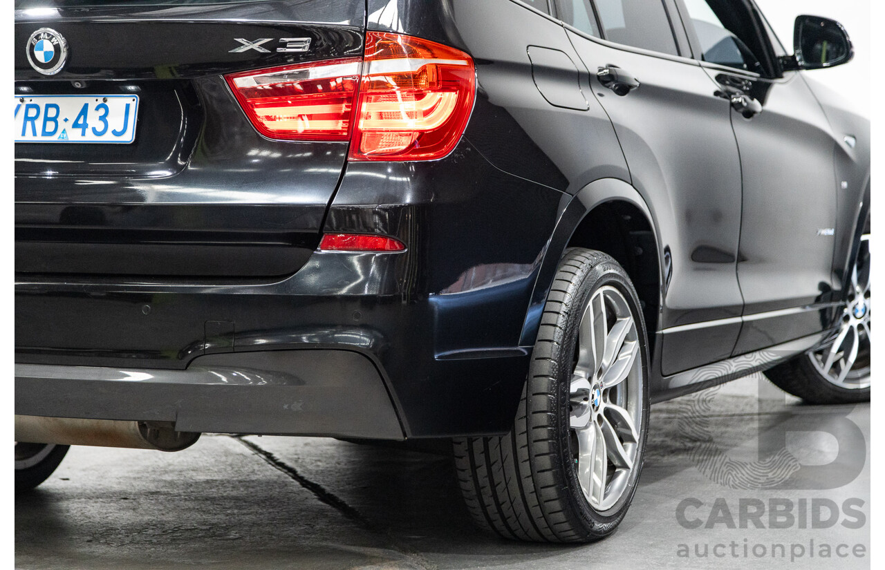 08/2015 BMW X3 xDrive20d (4x4) F25 MY15 4D Wagon Sapphire Black Metallic Turbo Diesel 2.0L