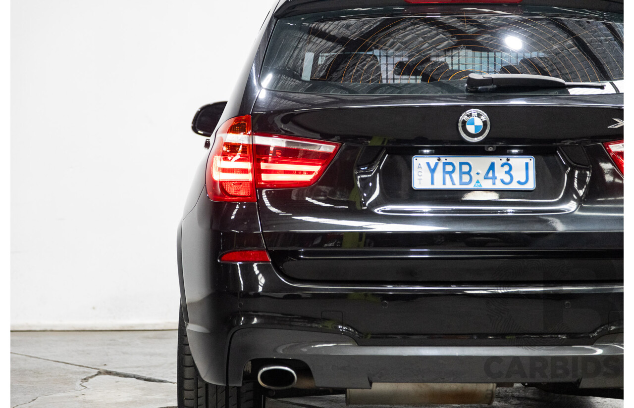 08/2015 BMW X3 xDrive20d (4x4) F25 MY15 4D Wagon Sapphire Black Metallic Turbo Diesel 2.0L