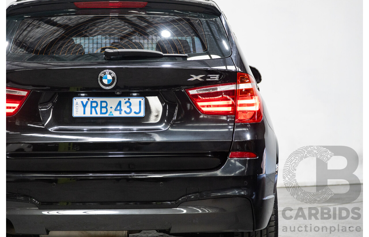 08/2015 BMW X3 xDrive20d (4x4) F25 MY15 4D Wagon Sapphire Black Metallic Turbo Diesel 2.0L