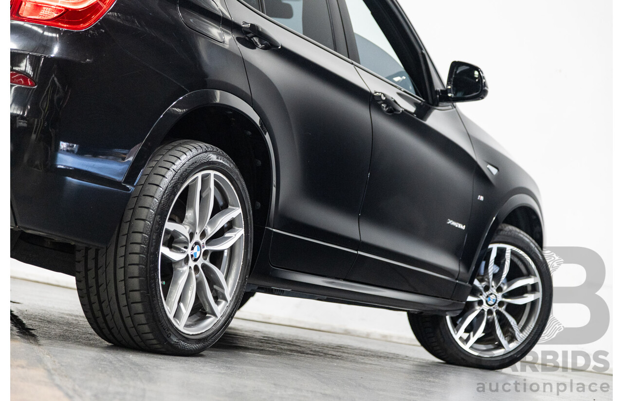 08/2015 BMW X3 xDrive20d (4x4) F25 MY15 4D Wagon Sapphire Black Metallic Turbo Diesel 2.0L