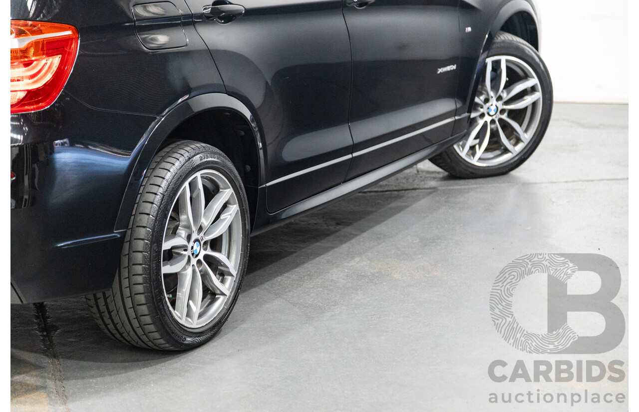 08/2015 BMW X3 xDrive20d (4x4) F25 MY15 4D Wagon Sapphire Black Metallic Turbo Diesel 2.0L