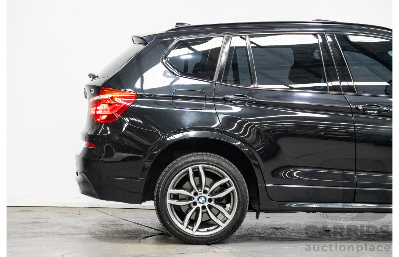 08/2015 BMW X3 xDrive20d (4x4) F25 MY15 4D Wagon Sapphire Black Metallic Turbo Diesel 2.0L