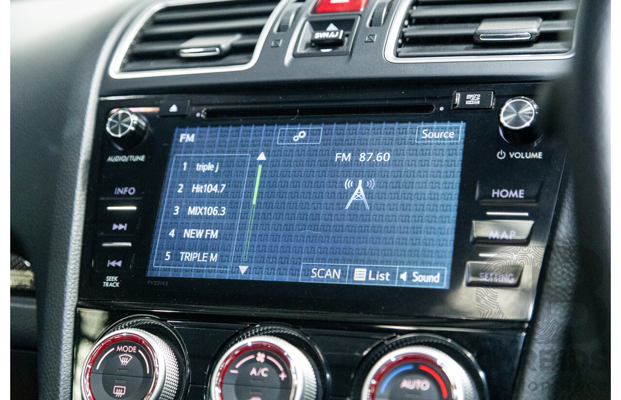 08/2015 Subaru WRX Premium (AWD) MY16 4d Sedan Black Turbo 2.0L