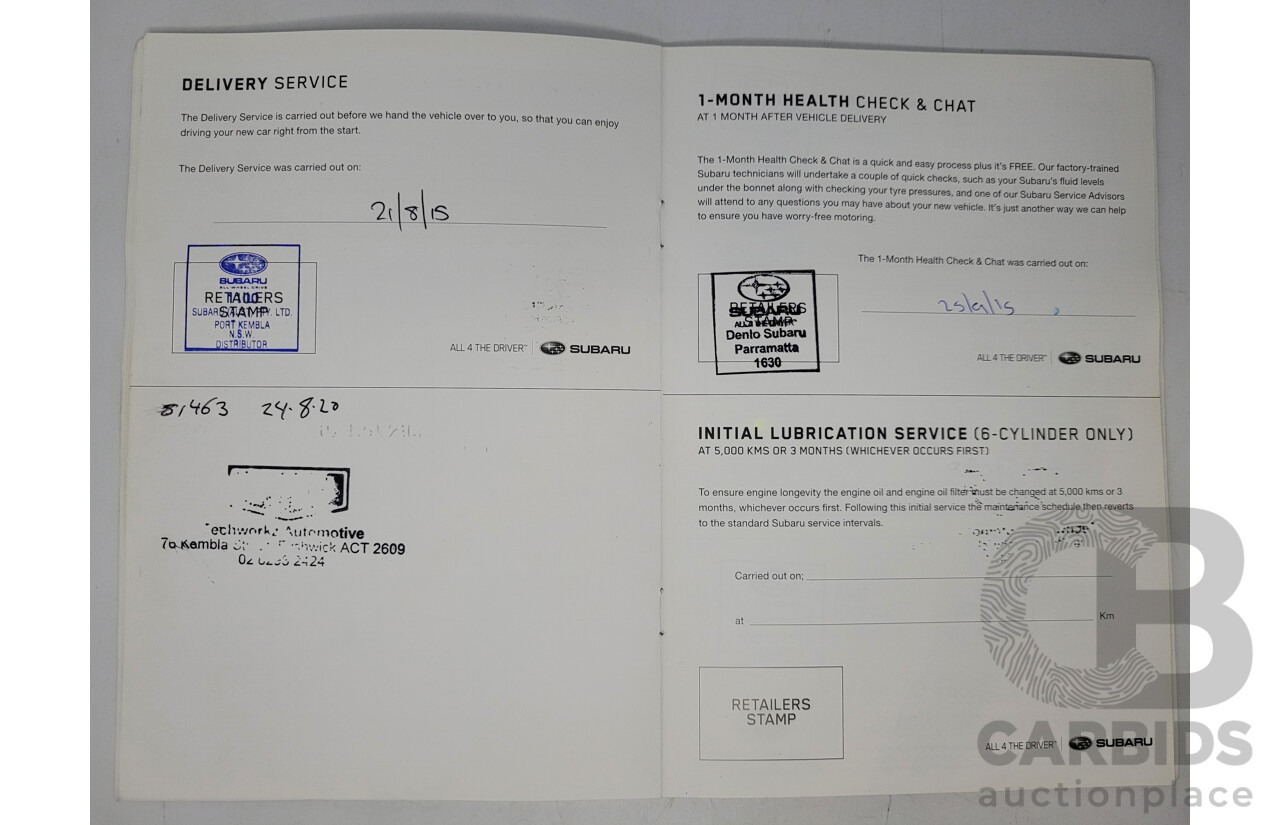 08/2015 Subaru WRX Premium (AWD) MY16 4d Sedan Black Turbo 2.0L