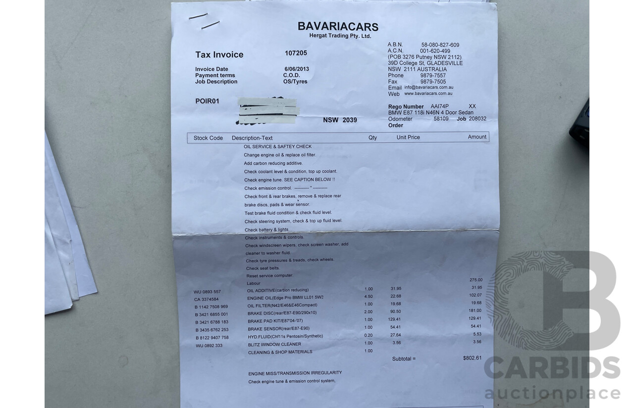 05/2008 BMW 118i E87 MY07 Upgrade 4d Hatchback Black 2.0L