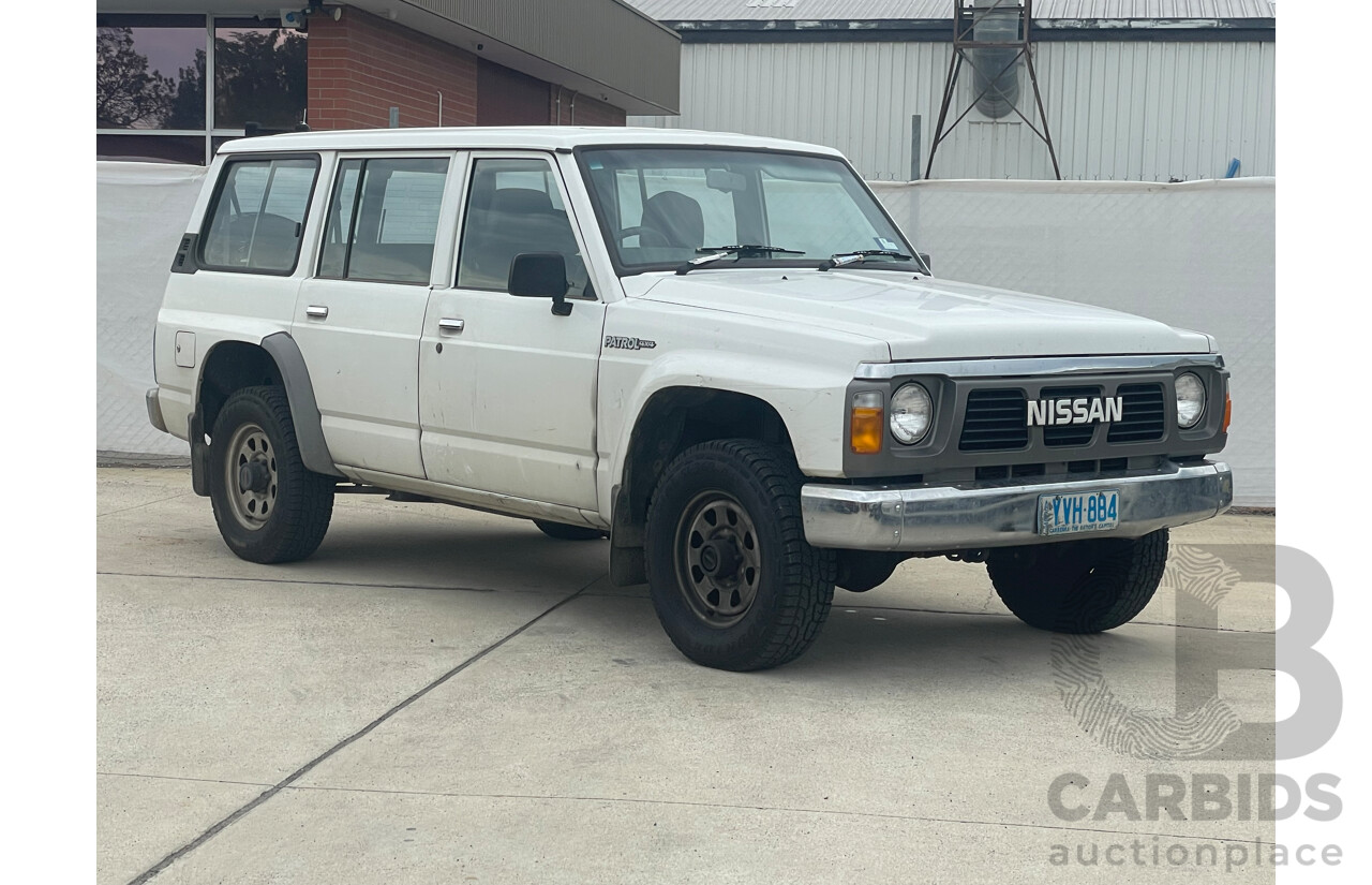8/1991 Nissan Patrol ST30 (4x4) GQ 4d Wagon White 3.0L