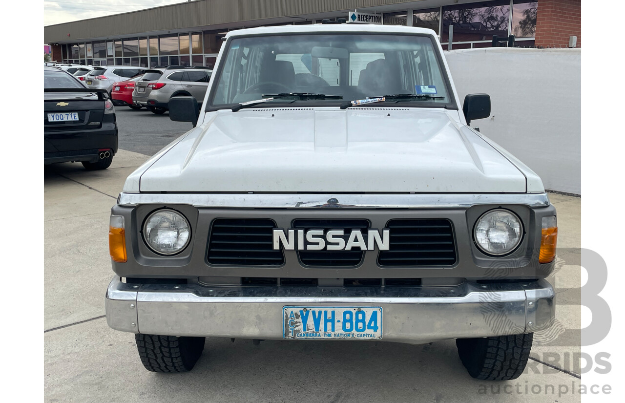 8/1991 Nissan Patrol ST30 (4x4) GQ 4d Wagon White 3.0L