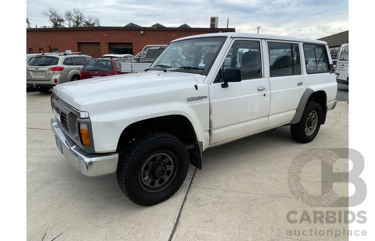 8/1991 Nissan Patrol ST30 (4x4) GQ 4d Wagon White 3.0L