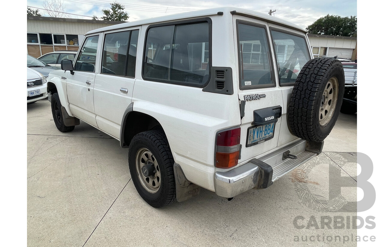 8/1991 Nissan Patrol ST30 (4x4) GQ 4d Wagon White 3.0L