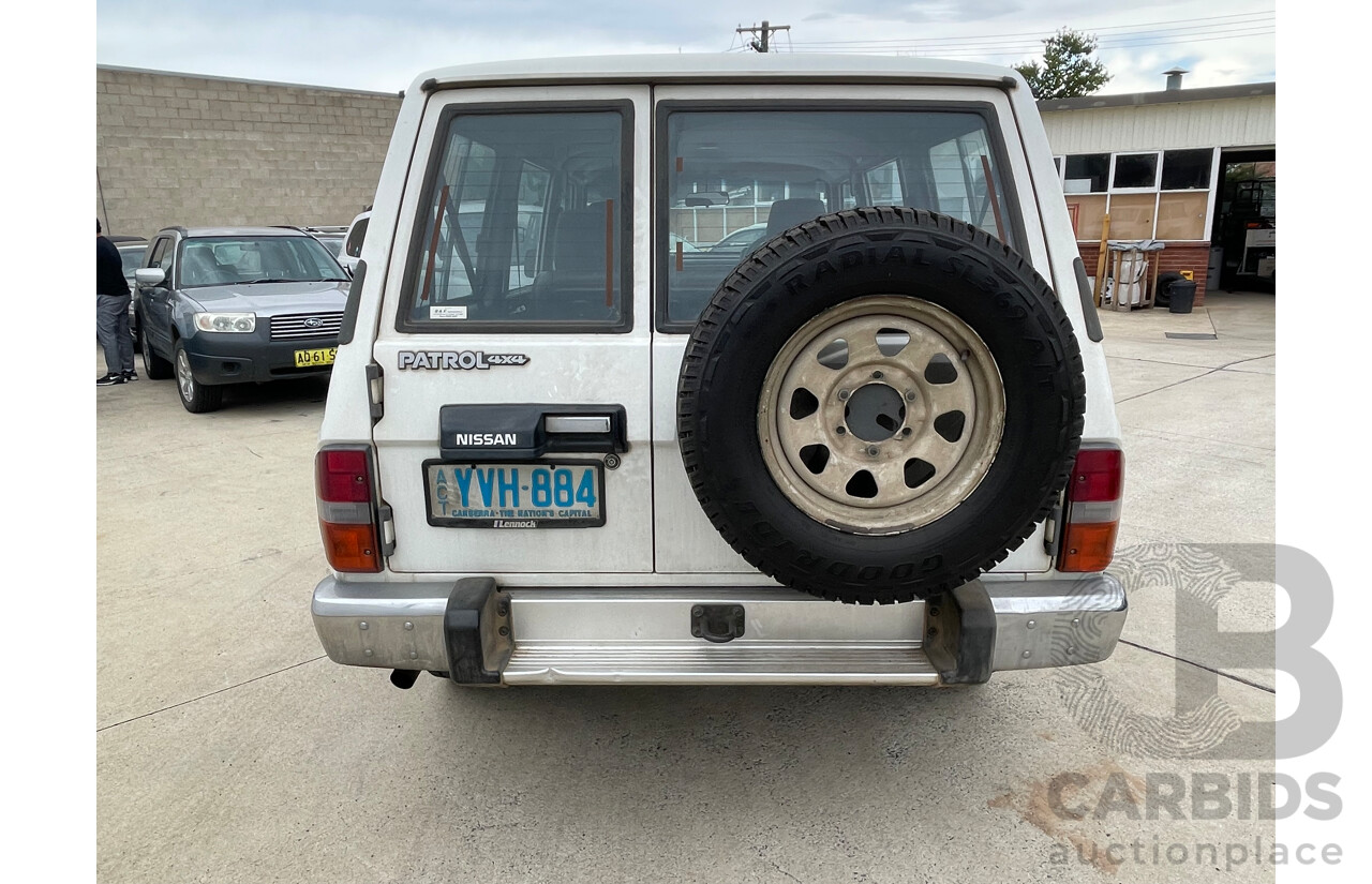 8/1991 Nissan Patrol ST30 (4x4) GQ 4d Wagon White 3.0L