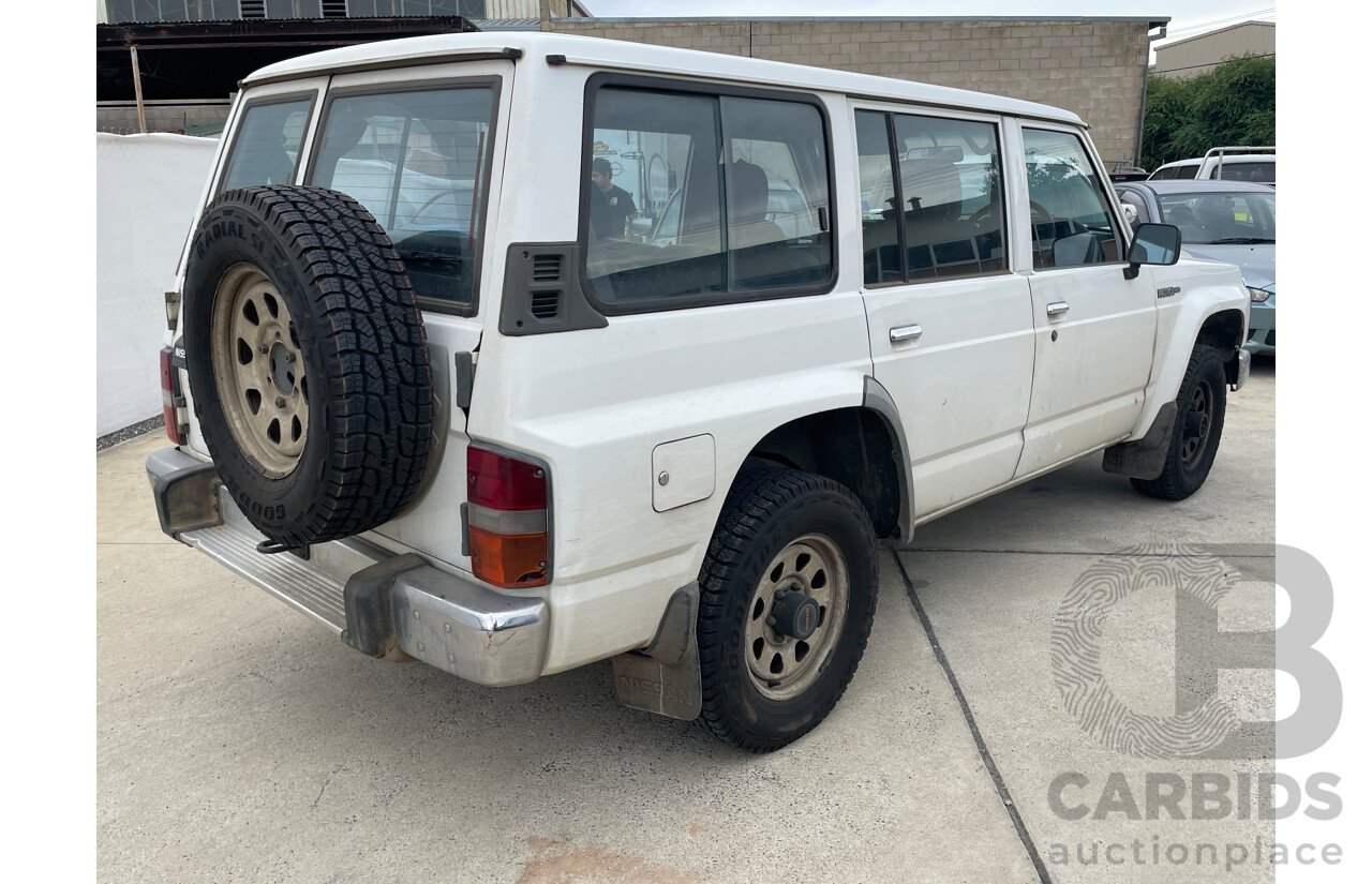 8/1991 Nissan Patrol ST30 (4x4) GQ 4d Wagon White 3.0L