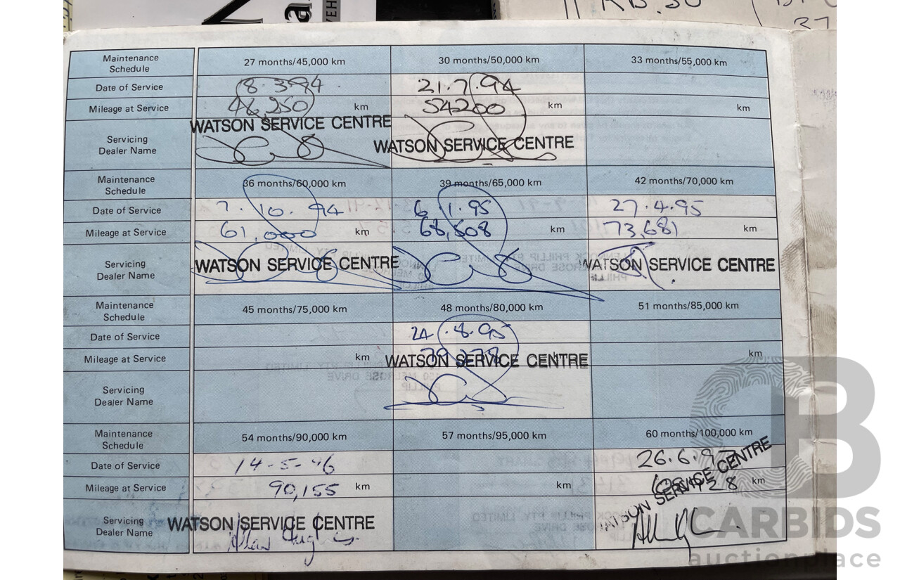 8/1991 Nissan Patrol ST30 (4x4) GQ 4d Wagon White 3.0L