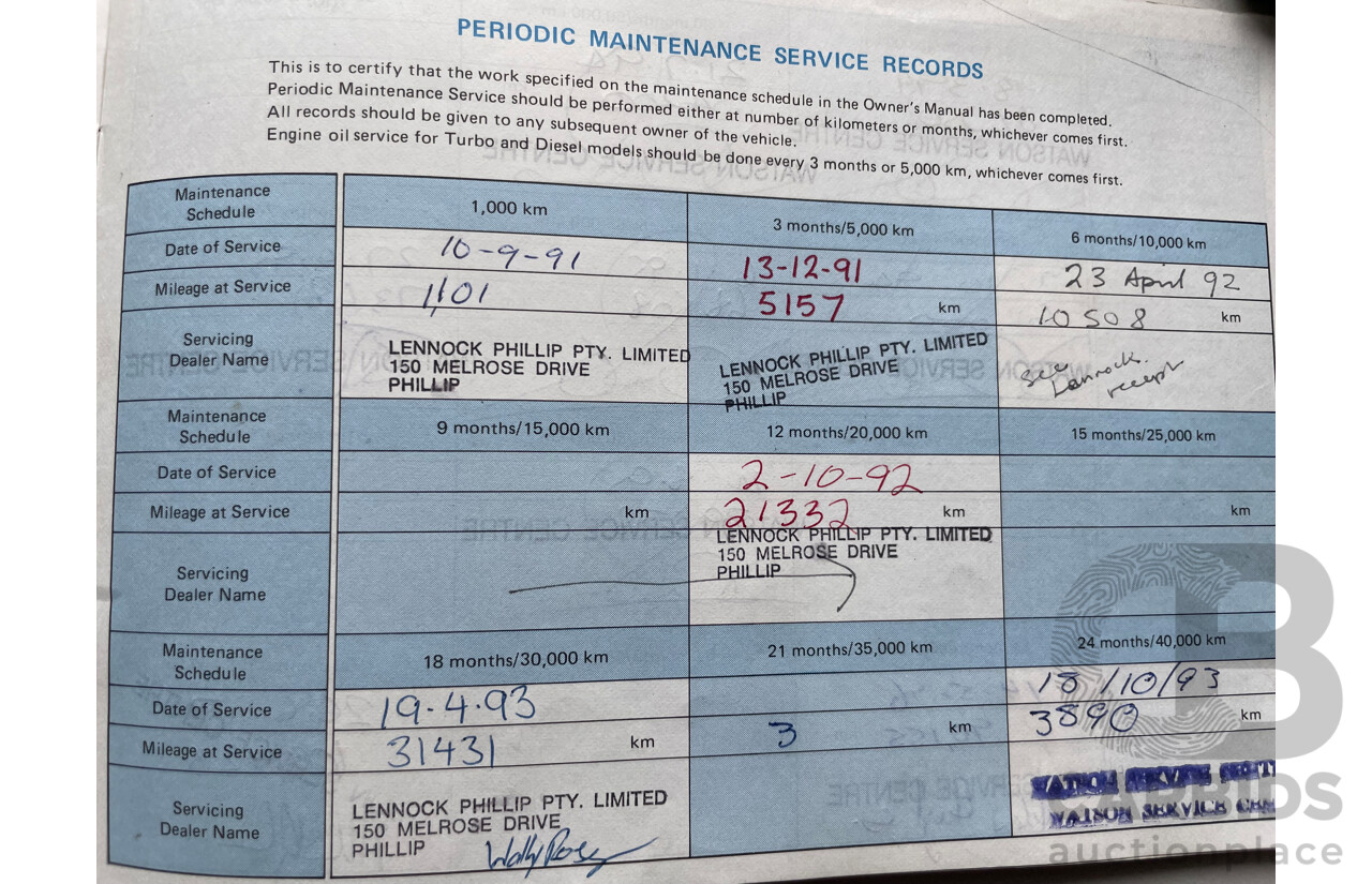 8/1991 Nissan Patrol ST30 (4x4) GQ 4d Wagon White 3.0L