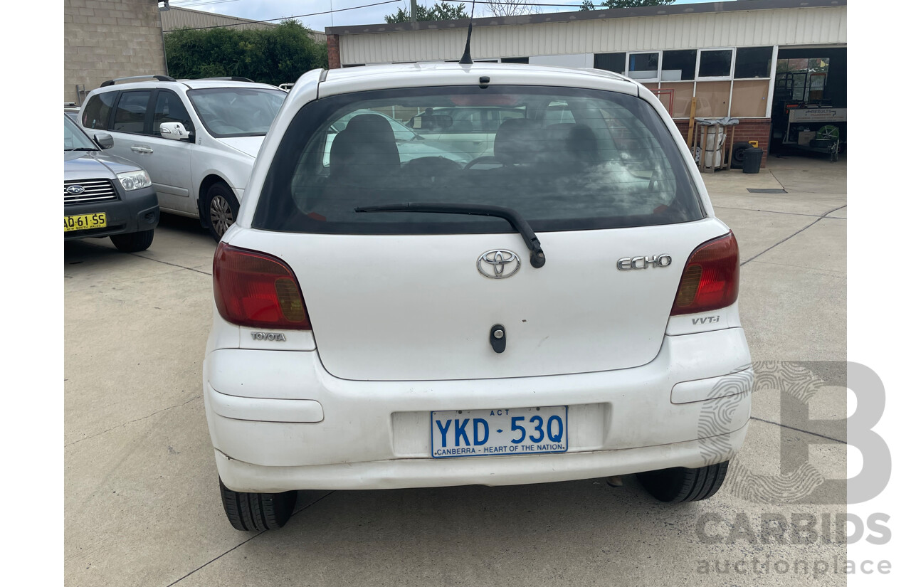 5/2005 Toyota Echo  NCP10R 3d Hatchback White 1.3L