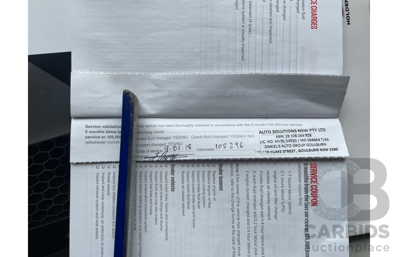 6/2014 Holden Commodore SV6 Storm VF Ute Black 3.6L