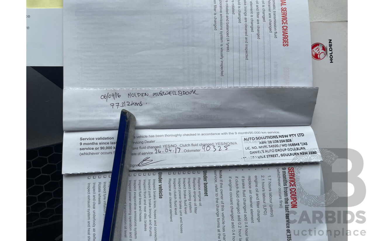 6/2014 Holden Commodore SV6 Storm VF Ute Black 3.6L