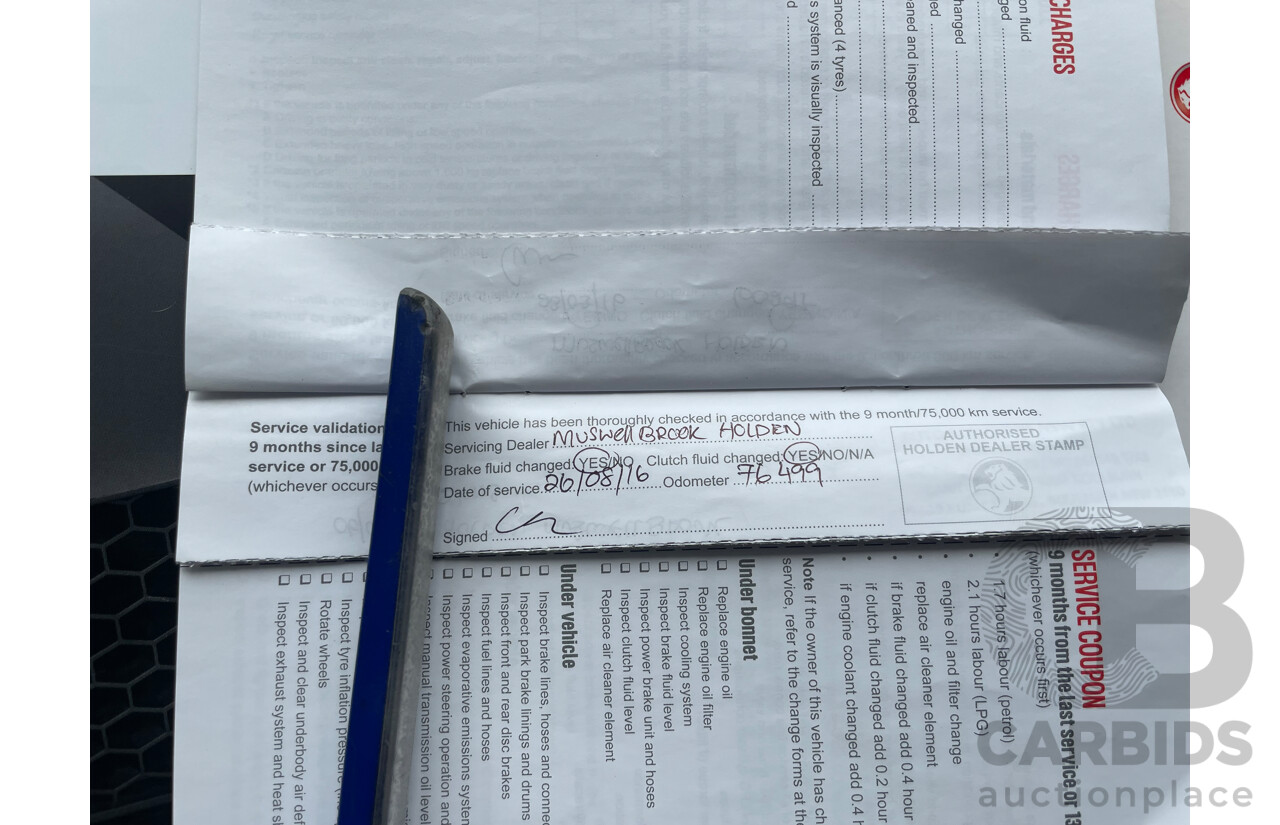 6/2014 Holden Commodore SV6 Storm VF Ute Black 3.6L